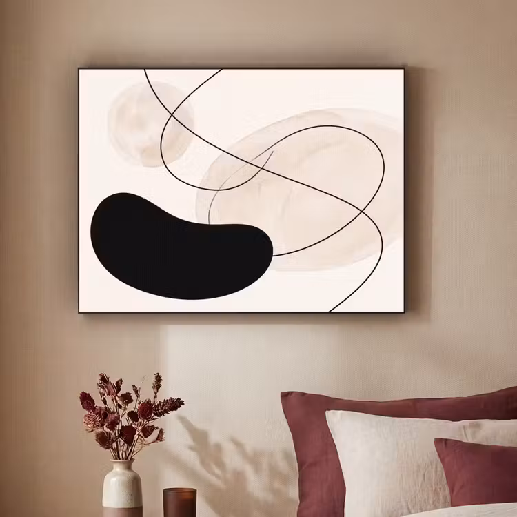 Art Frame - Abstract - Forms - Art - Abstract - Vormen - Kunst Textielframe zwart klein