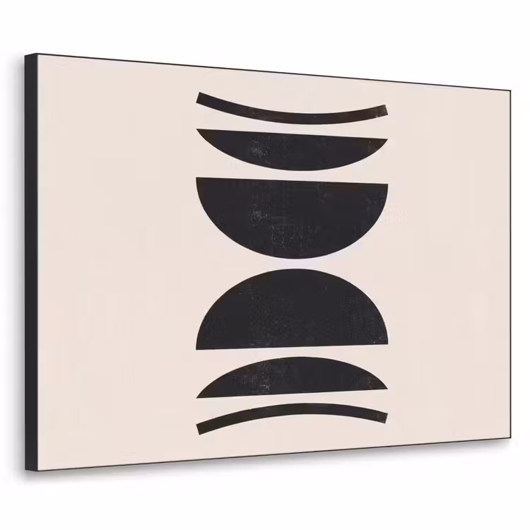 Art Frame - Abstract - Shapes - Black - Abstract - Vormen - Zwart Textielframe zwart klein