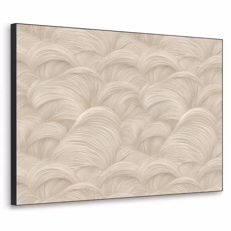 Bogen - Patroon - Beige Textielframe zwart klein 947 -3d