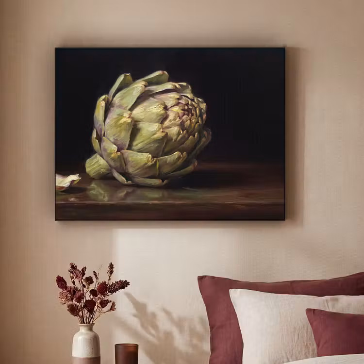 Art Frame - Artichoke - Food - Classic - Artichok - Eten - Klassiek Textielframe zwart klein