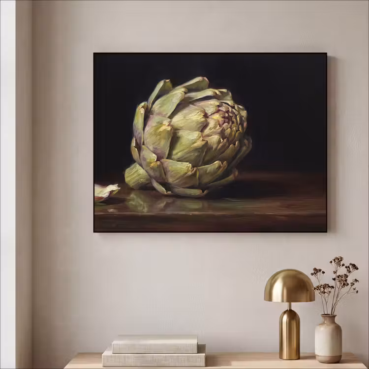 Art Frame - Artichoke - Food - Classic - Artichok - Eten - Klassiek Textielframe zwart klein