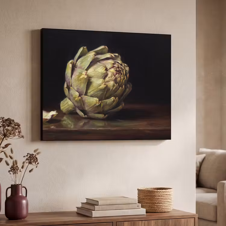 Art Frame - Artichoke - Food - Classic - Artichok - Eten - Klassiek Textielframe zwart klein