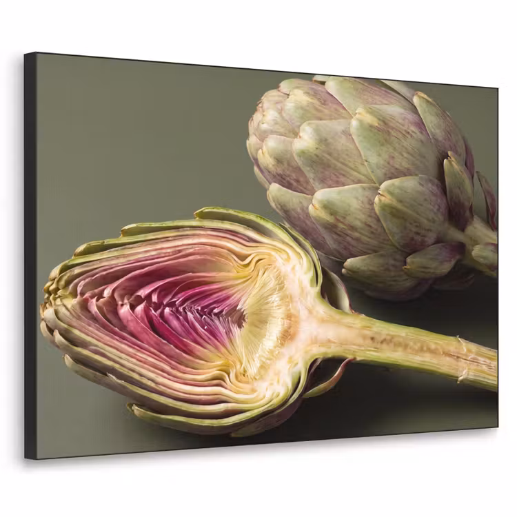 Art Frame - Artichoke - Purple - Food - Artisjok - Paars - Voedsel Textielframe zwart klein