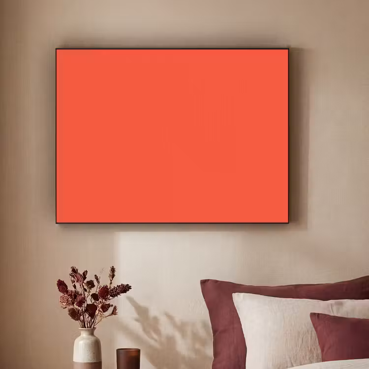 Burnt - Coral - Oranje Textielframe zwart klein 947 -sfeer1