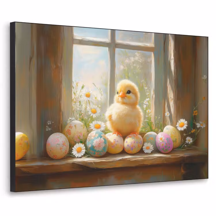 Kuiken - Raam - Paaseieren Textielframe - compleet frame klein -3d
