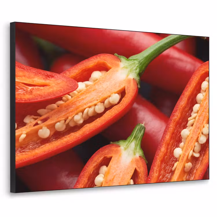 Art Frame - Chili Pepper - Open - Red - Chilipeper - Open - Rood Textielframe zwart klein