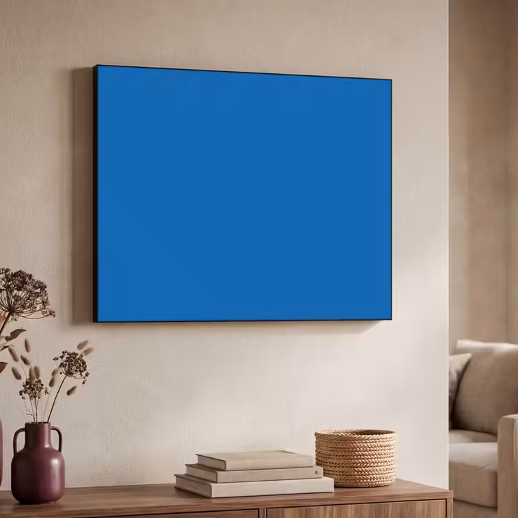 Classic - Azure - Blauw Textielframe zwart klein 947 -sfeer3