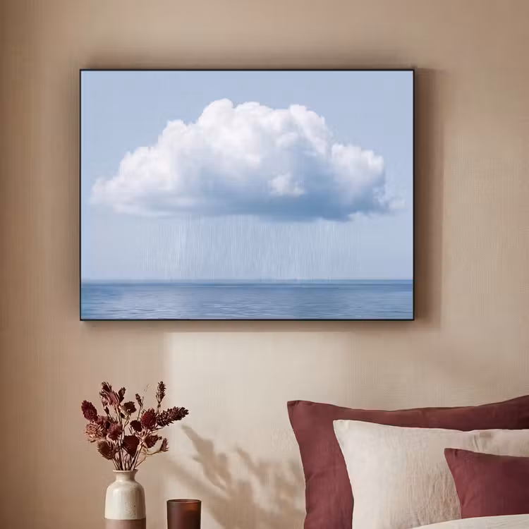 Art Frame - Cloud - Rain - Nature - Wolk - Regen - Natuur Textielframe zwart klein