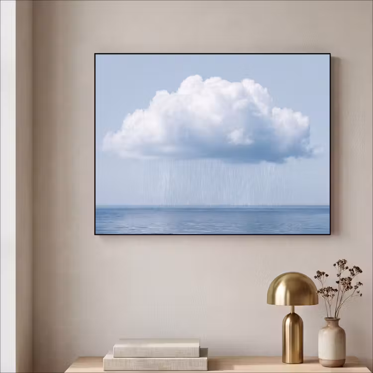 Art Frame - Cloud - Rain - Nature - Wolk - Regen - Natuur Textielframe zwart klein