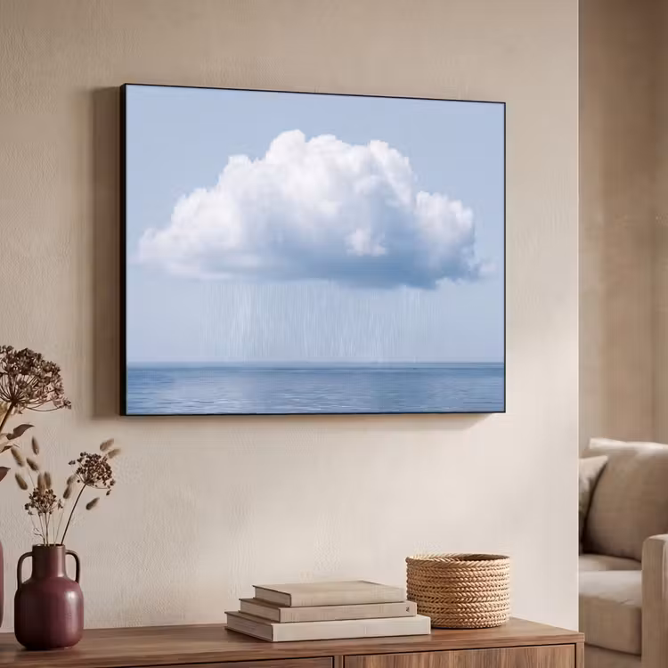 Art Frame - Cloud - Rain - Nature - Wolk - Regen - Natuur Textielframe zwart klein