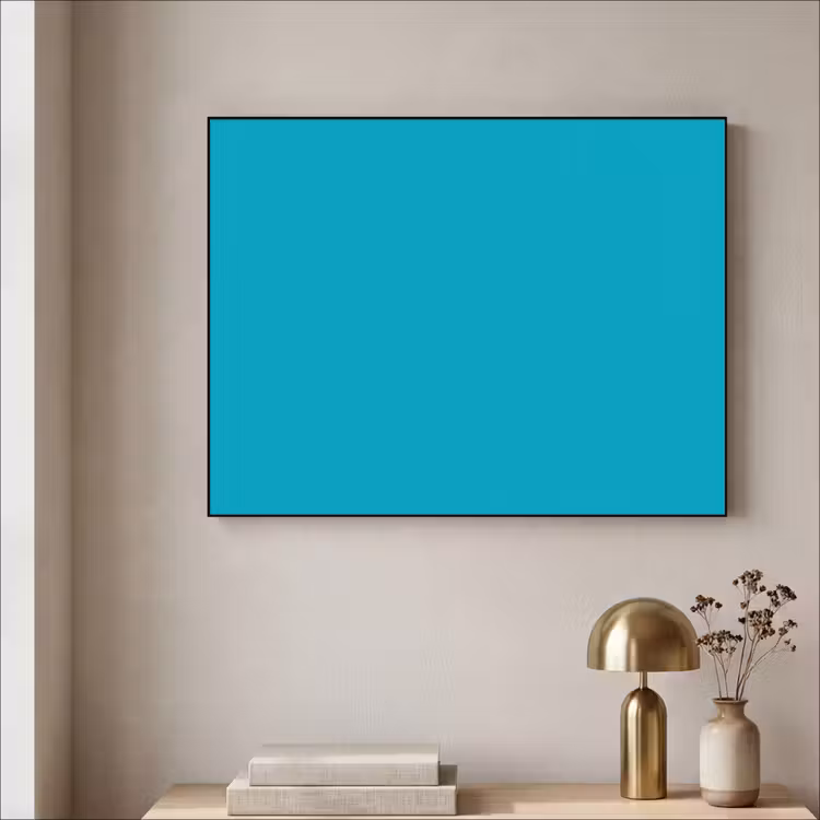 Deep - Turquoise - Turkoois Textielframe zwart klein 947 -sfeer2