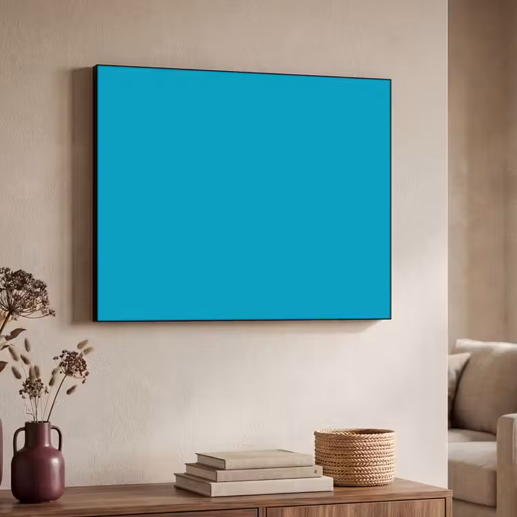 Deep - Turquoise - Turkoois Textielframe zwart klein 947 -sfeer3