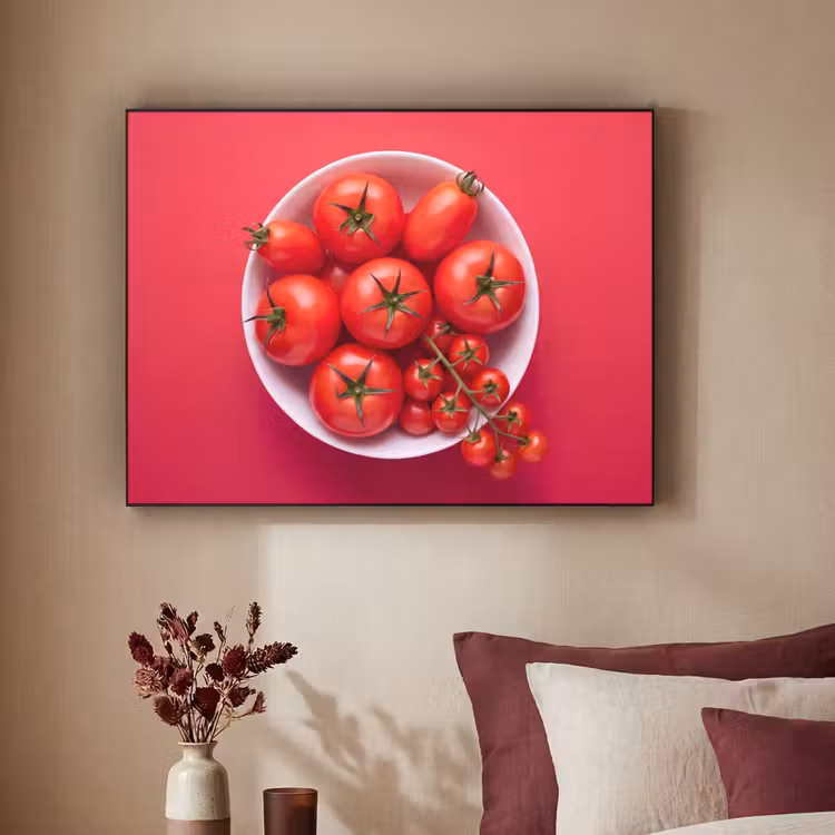 Art Frame - Dinner Plate - Red - Eten - Kom - Rood Textielframe zwart klein