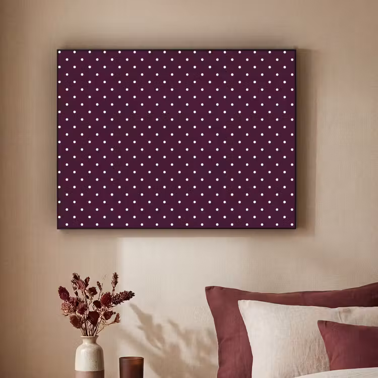 Stippen - Modern - Paars Textielframe zwart klein 947 -sfeer1