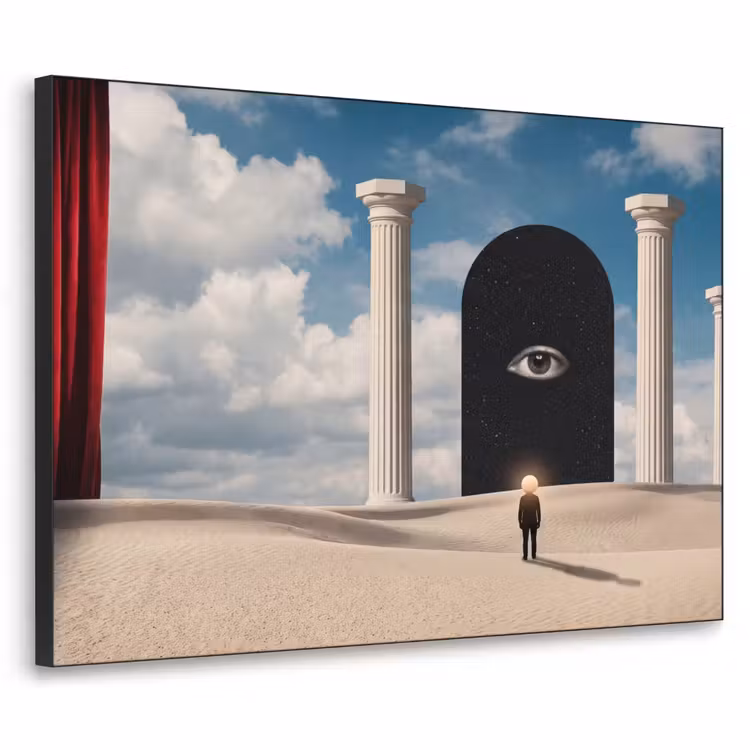 Art Frame - Dream - Desert - Eye - Droom - Woestijn - Oog Textielframe zwart klein