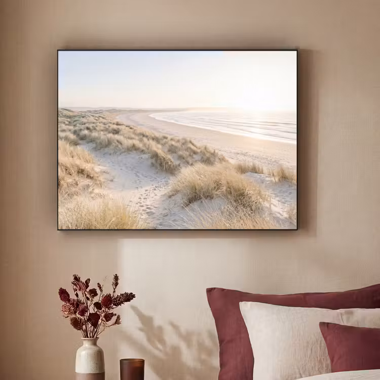 Duinen - Strand - Beige Textielframe zwart klein -sfeer1