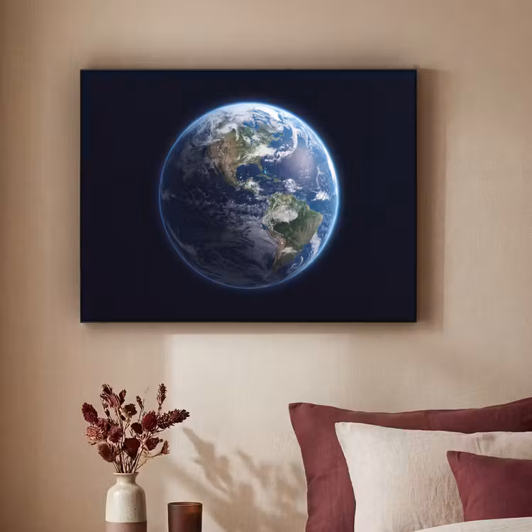 Art Frame - Earth - Space - Cosmos - Aarde - Ruimte - Kosmos Textielframe zwart klein
