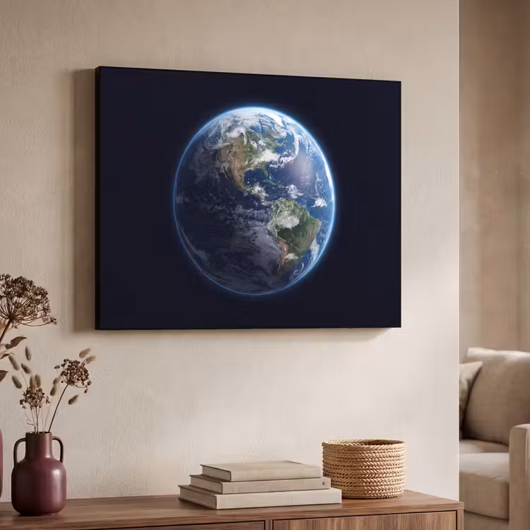 Art Frame - Earth - Space - Cosmos - Aarde - Ruimte - Kosmos Textielframe zwart klein