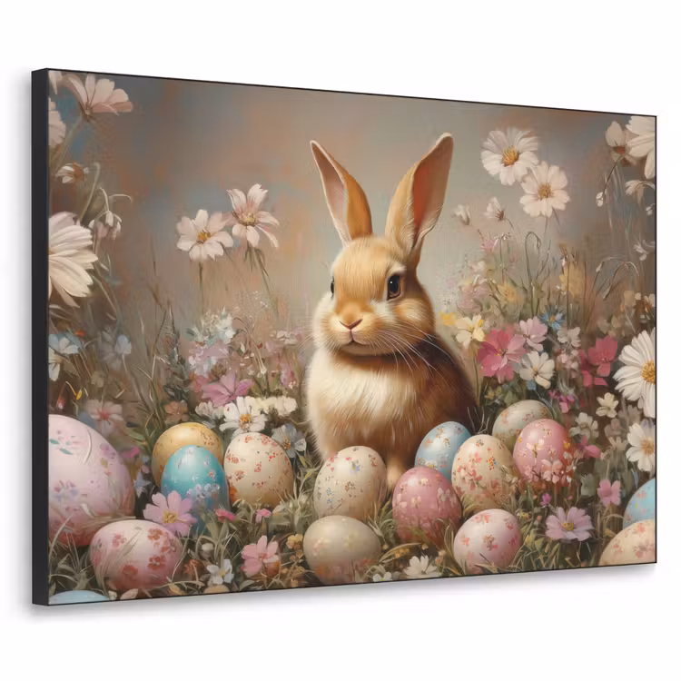 Paashaas - Lente - Paaseieren Textielframe - compleet frame klein -3d