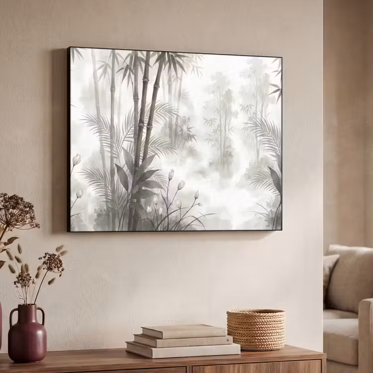 Bloemen - Knop - Tuin - Illustratie - Wit Textielframe zwart klein -sfeer3