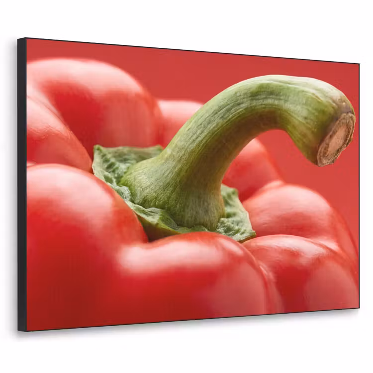 Art Frame - Food - Bell Pepper - Red - Eten - Paprika - Rood Textielframe zwart klein