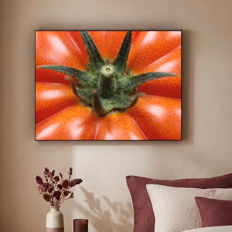 Art Frame - Food - Tomato - Red - Eten - Tomaat - Rood Textielframe zwart klein