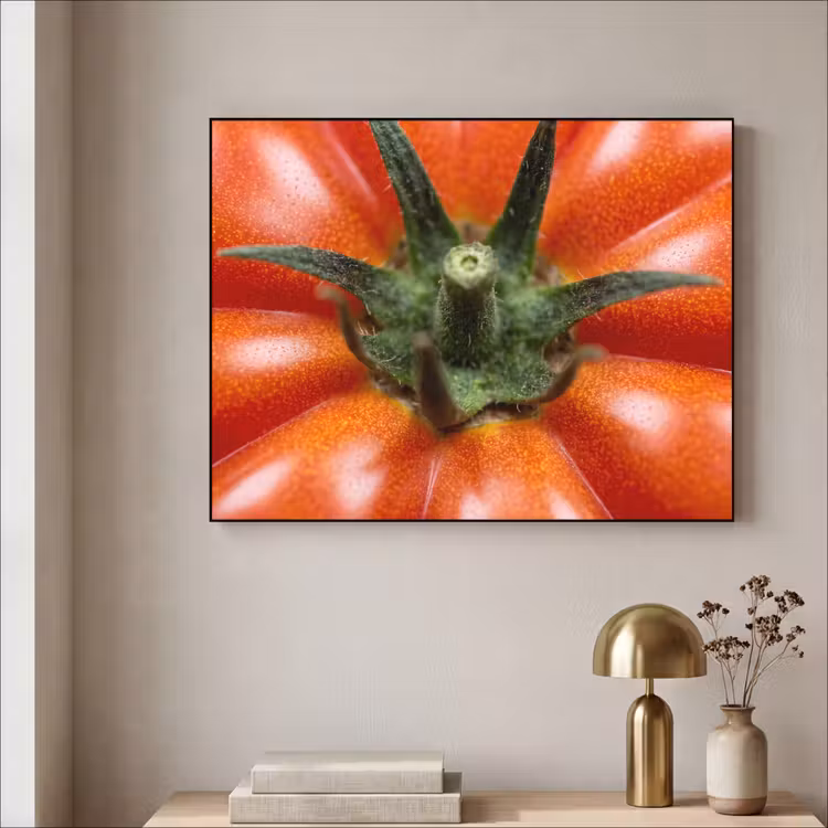 Art Frame - Food - Tomato - Red - Eten - Tomaat - Rood Textielframe zwart klein