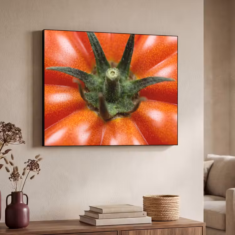 Art Frame - Food - Tomato - Red - Eten - Tomaat - Rood Textielframe zwart klein