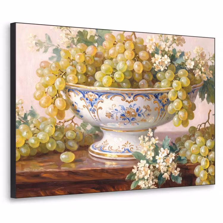 Art Frame - Fruit - Still Life - Classical - Fruit - Stilleven - Klassiek Textielframe zwart klein