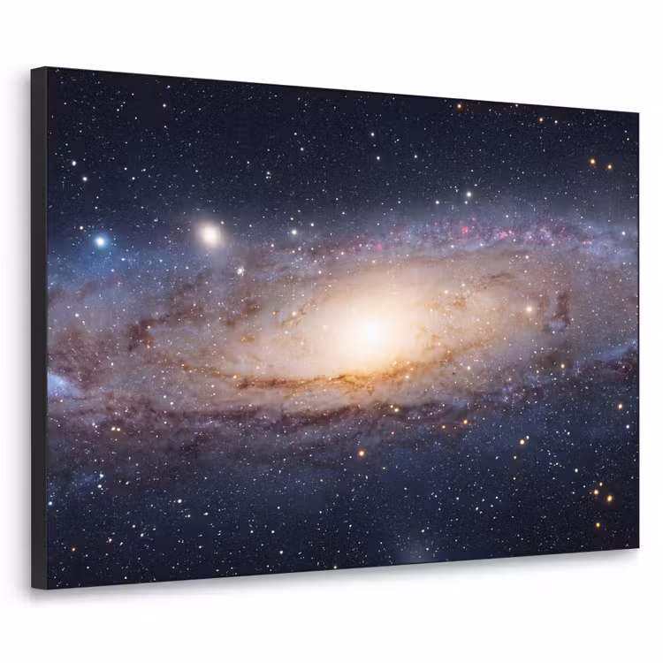 Art Frame - Galaxy - Space - Cosmos - Sterrenstelsel - Ruimte - Kosmos Textielframe zwart klein