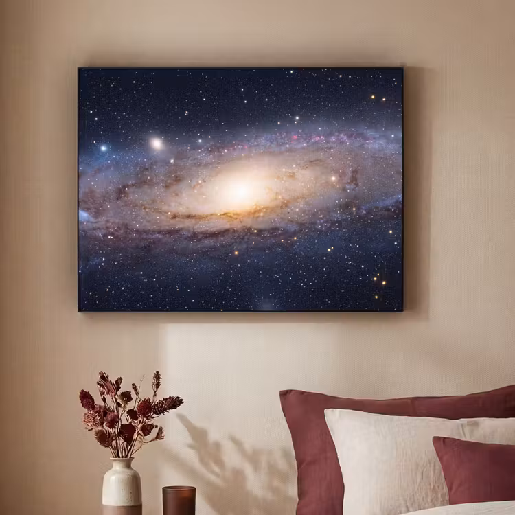 Art Frame - Galaxy - Space - Cosmos - Sterrenstelsel - Ruimte - Kosmos Textielframe zwart klein