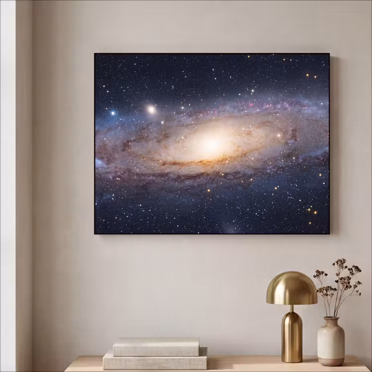 Art Frame - Galaxy - Space - Cosmos - Sterrenstelsel - Ruimte - Kosmos Textielframe zwart klein