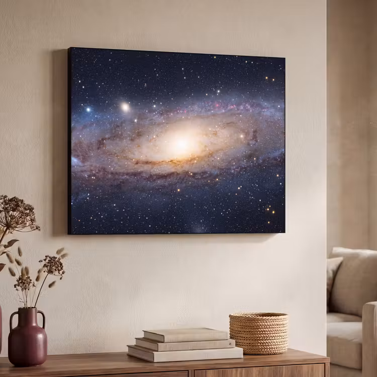 Art Frame - Galaxy - Space - Cosmos - Sterrenstelsel - Ruimte - Kosmos Textielframe zwart klein
