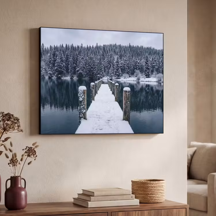 Steiger - Meer - Sneeuw - Bergen - Rustgevend Textielframe zwart klein -sfeer3