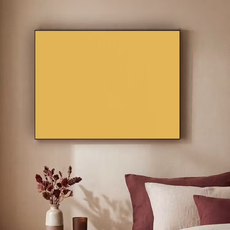 Joyful - Mustard - Geel Textielframe zwart klein 947 -sfeer1