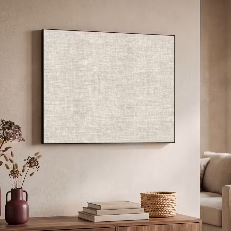 Linnen - Textuur - Beige Textielframe zwart klein 947 -sfeer3