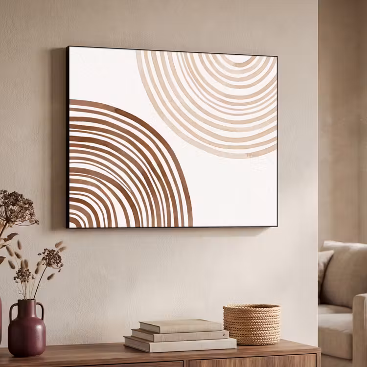 Art Frame - Lines - Minimalist - Art - Lijnen - Minimalistisch - Kunst Textielframe zwart klein