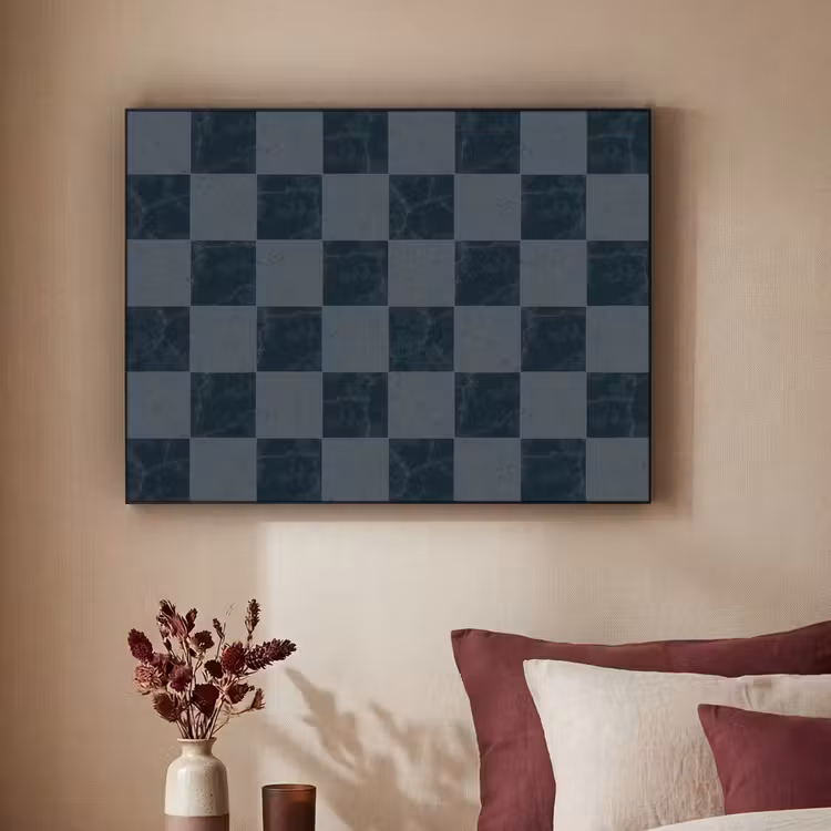 Marmer - Patroon - Antraciet Textielframe zwart klein 947 -sfeer1