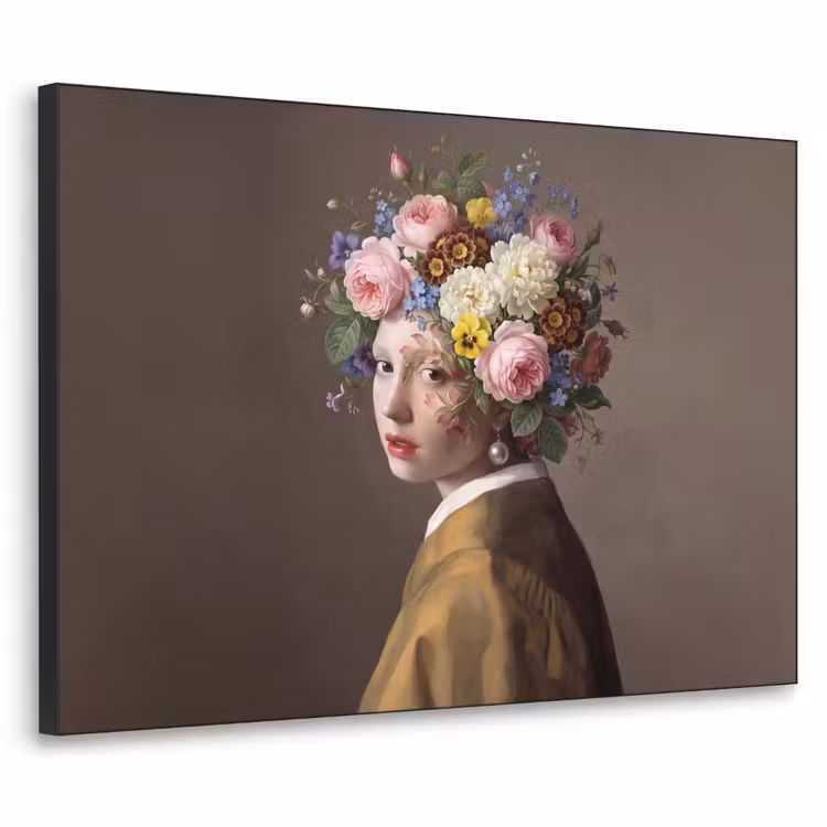 Meesterwerk - Modern - Kleurrijk Textielframe zwart klein -3d