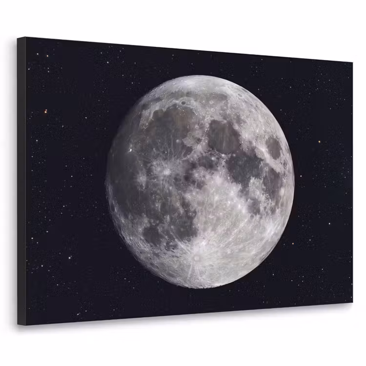 Art Frame - Moon - Stars - Space - Maan - Sterren - Ruimte Textielframe zwart klein