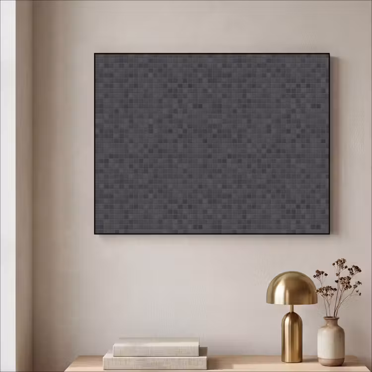 Mozaïek - Patroon - Zwart Textielframe zwart klein 947 -sfeer2