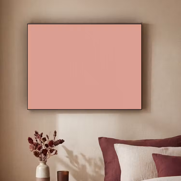 Muted - Salmon - Koraal Textielframe zwart klein 947 -sfeer1