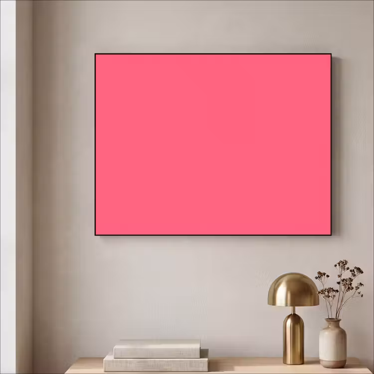Neon - Flamingo - Roze Textielframe zwart klein 947 -sfeer2