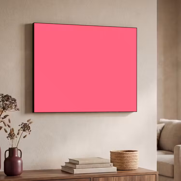 Neon - Flamingo - Roze Textielframe zwart klein 947 -sfeer3