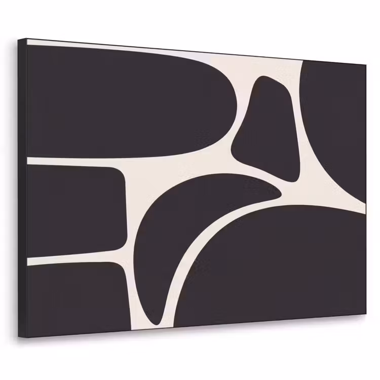 Art Frame - Pattern - Organic - Black - Patroon - Organisch - Zwart Textielframe zwart klein