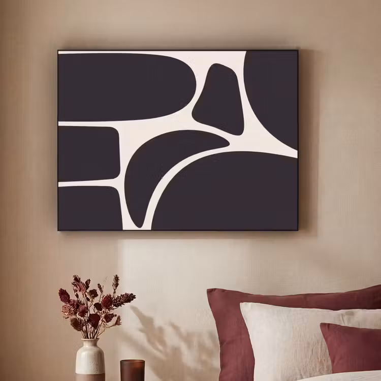 Art Frame - Pattern - Organic - Black - Patroon - Organisch - Zwart Textielframe zwart klein