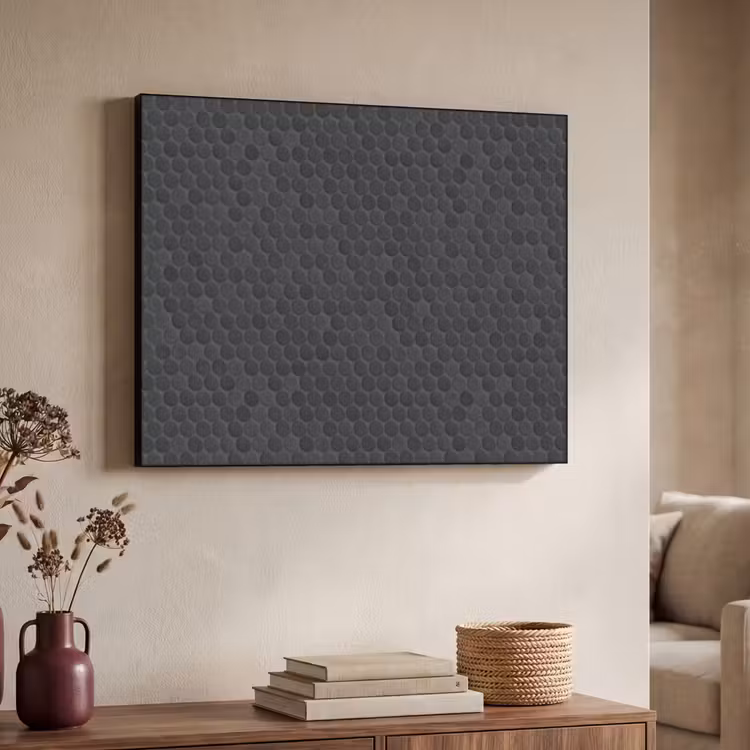 Penny - Mozaïek - Donkergrijs Textielframe zwart klein 947 -sfeer3