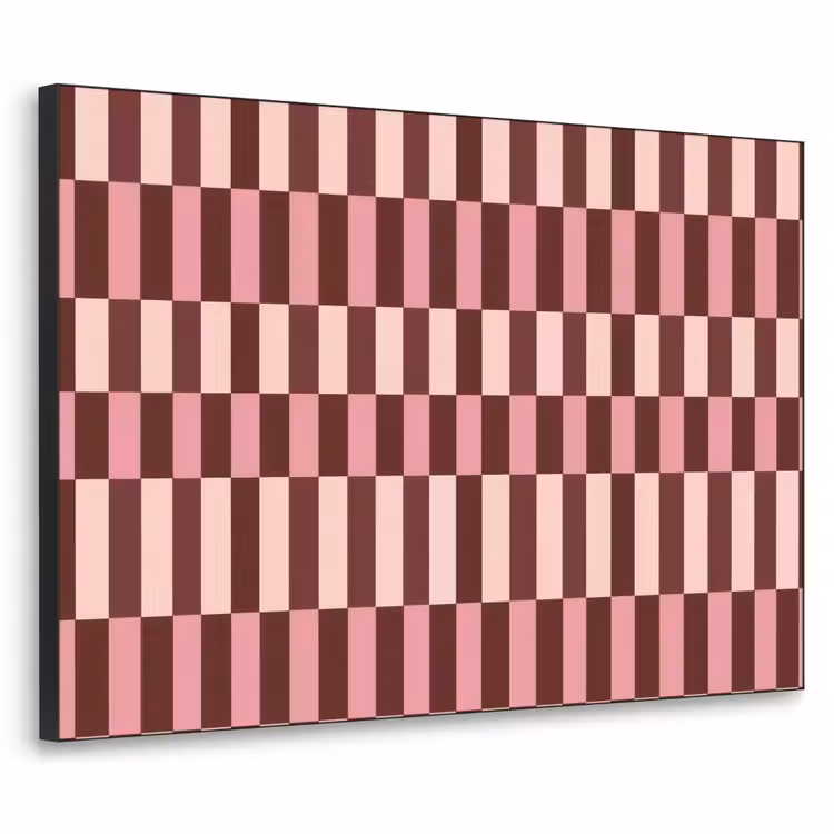 Roze - Rood - Blokjes Textielframe zwart klein 947 -3d