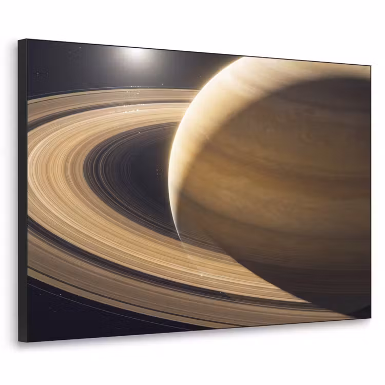 Art Frame - Planet - Rings - Space - Planeet - Ringen - Ruimte Textielframe zwart klein