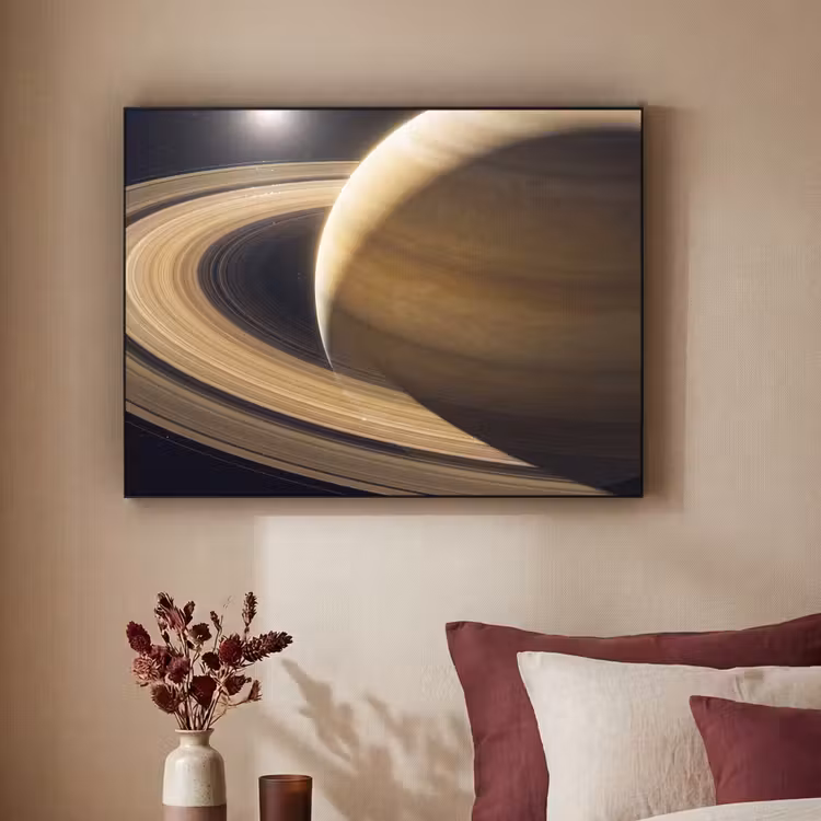 Art Frame - Planet - Rings - Space - Planeet - Ringen - Ruimte Textielframe zwart klein
